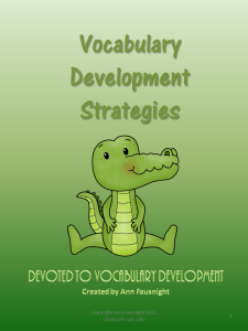 Vocabulary Development Strategies